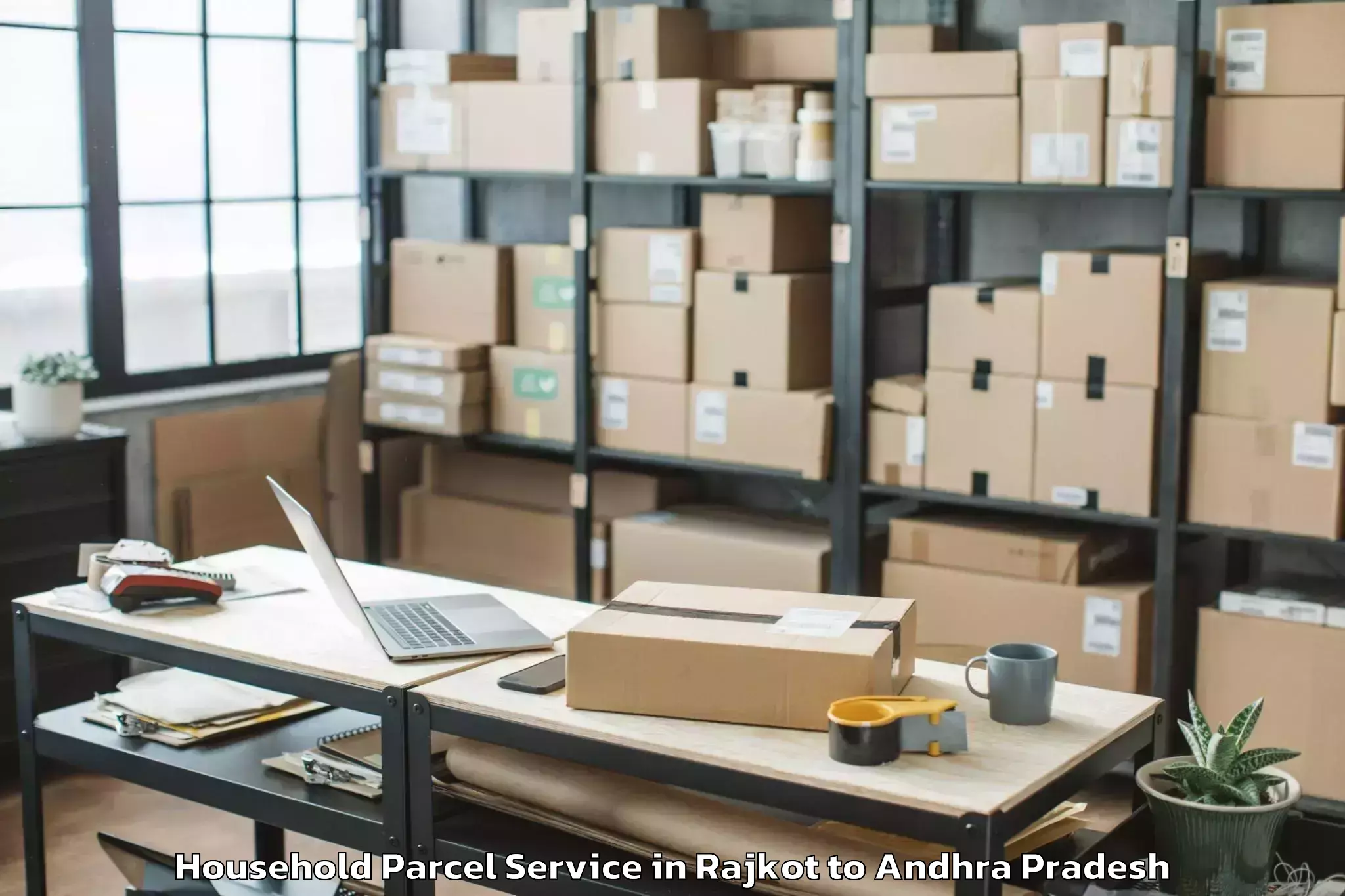 Book Rajkot to Lakkavarapu Kota Household Parcel Online